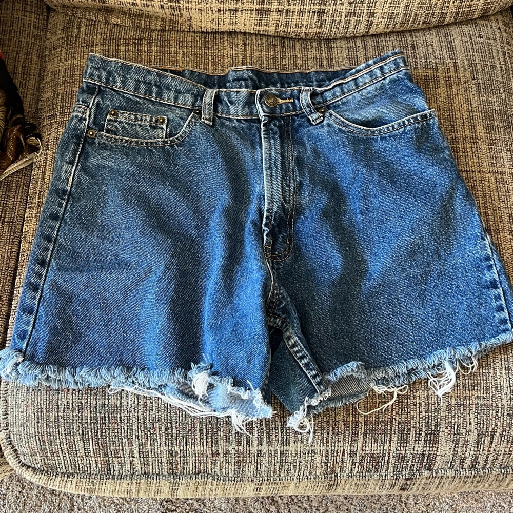 Full Blue Cutoff Jeans Shorts